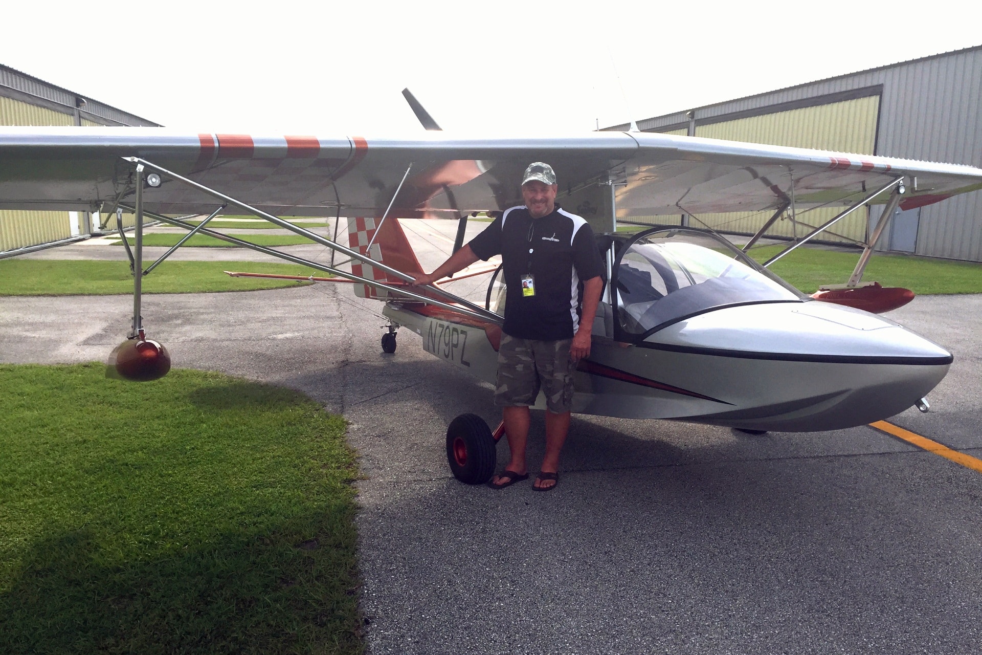jeff mann with sea rey plane used for delivering supplies for latin america relief